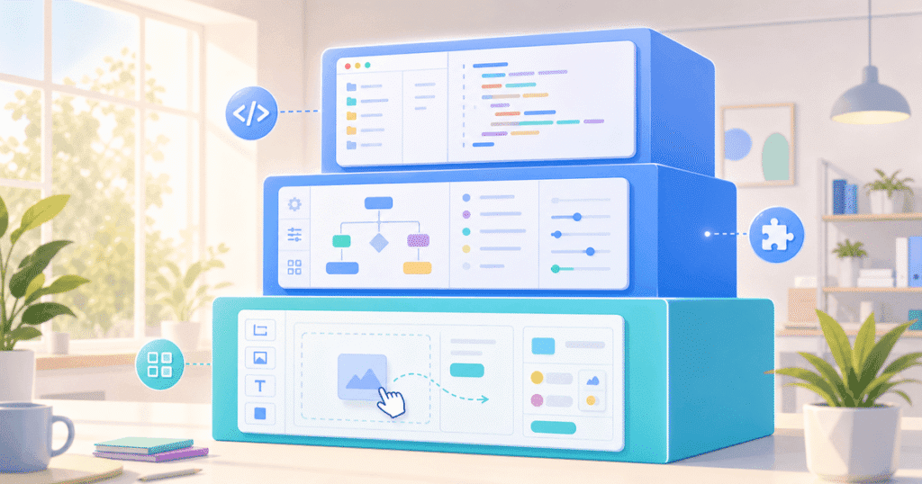 MVP development company India comparing no-code, low-code, and full-code build approaches